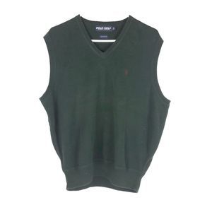 Polo Golf Ralph Lauren Mens Green Sweater Vest L